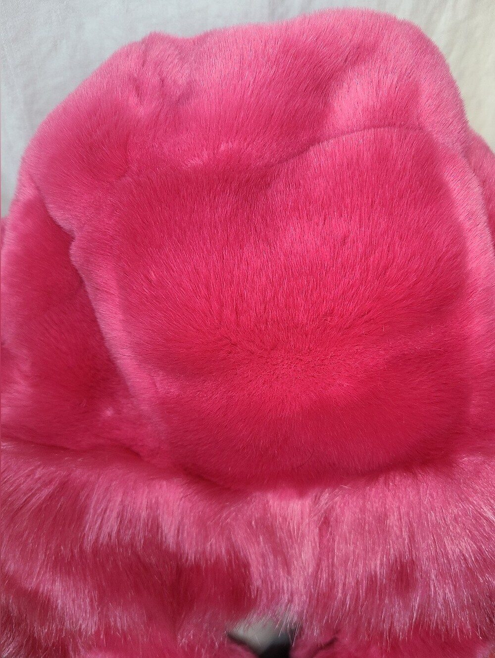 Jessica Hot Pink Hooded Teddy Coat Vintage - Picture 3 of 8